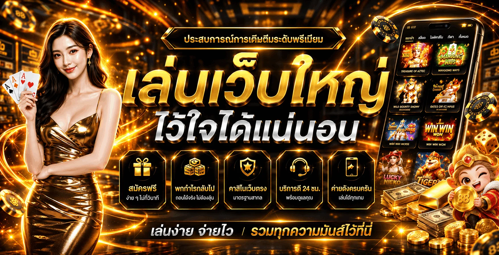 ภาพรวมเกมสล็อตและค่ายเกมใน ALLGAME88